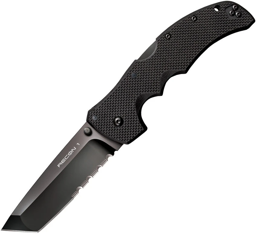 COLD STEEL 27BTH RECON 1 LOCKBACK TANTO COMBO EDGE S35VN STEEL FOLDING KNIFE.