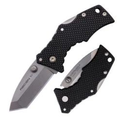 Cold Steel Micro Recon 1 Knife Black G10 Griv-Ex Handle Plain Tanto Blade 27DT