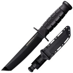 Cold Steel Leatherneck Tanto Fixed Blade Knife Knife (7" Black Powdercoat D2) 39LSFCT