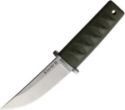 Cold Steel Kyoto II Fixed Blade Knife OD Green Handle 8Cr13Mov Plain Edge 17DBODSW
