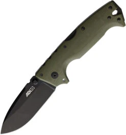 Cold Steel Demko AD-10 Folding Knife OD Green G10 Handle S35VN Plain Black Blade CS28DDODBK