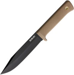 Cold Steel SRK Fixed Blade Knife Desert Tan Handle SK-5 Plain Black Blade 49LCKDTBK