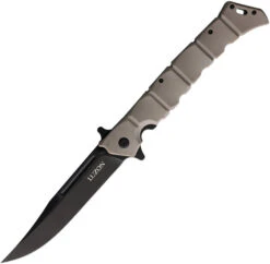 Cold Steel Large Luzon Folding Knife Dark Earth GFN Handle Plain Black Blade CS20NQXDEBK