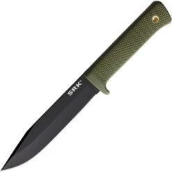Cold Steel SRK Fixed Blade Knife OD Green Handle SK-5 Plain Black Blade 49LCKODBK