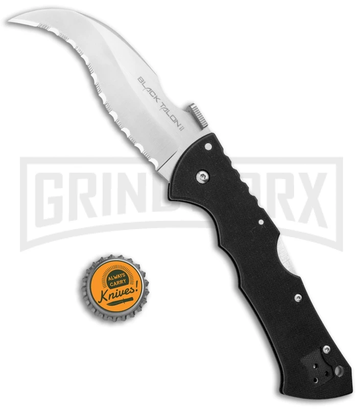 Cold Steel Black Talon II Folding Knife - Satin Plain - Image 4