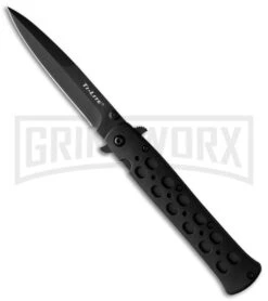 Cold Steel 4" Ti-Lite Black Zytel Liner Lock Knife - Black Plain