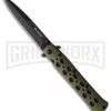 Cold Steel 4" Ti-Lite Green Zytel Liner Lock Knife - Black Plain