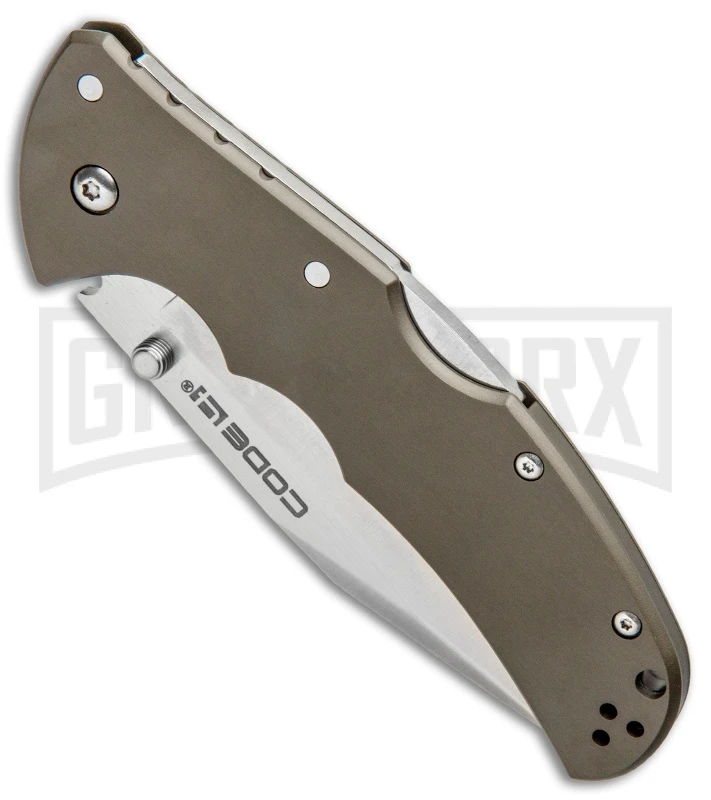 Cold Steel Code-4 Clip Point Folding Knife - Satin Plain - Image 2