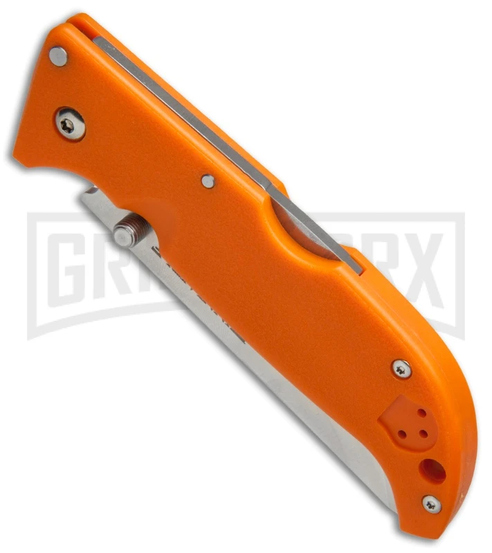 Cold Steel Blaze Orange Finn Wolf Lockback Knife - Satin Plain - Image 2