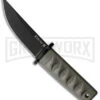 Cold Steel Kyoto II OD Green Fixed Blade Knife Drop Point Black Plain