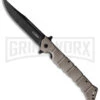 Cold Steel Large Luzon Dark Earth Pocket Knife - Clip Point Black Plain