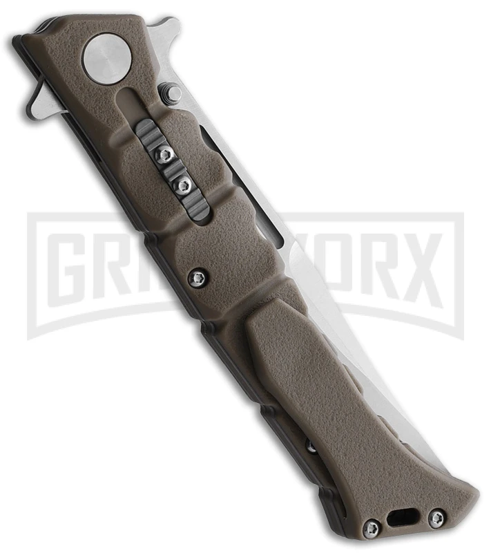 Cold Steel Medium Luzon Dark Earth Brown Pocket Knife - Clip Point Satin Plain - Image 2