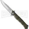 Cold Steel Medium Luzon OD Green Pocket Knife - Clip Point Satin Plain