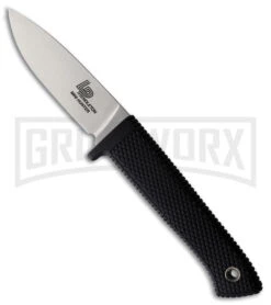 Cold Steel Pendleton Mini Hunter Black Fixed Blade Knife - Stonewash Plain