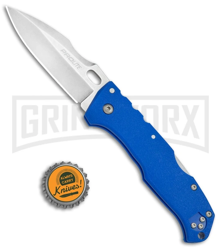 Cold Steel Pro Lite Sport Blue GFN Folding Knife - Satin Plain 4TH18 - Image 4