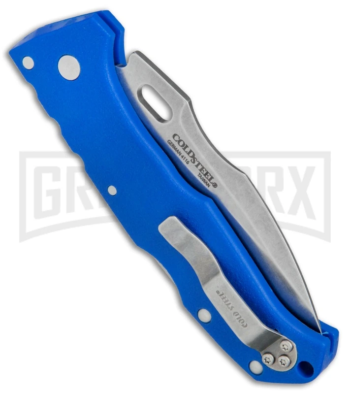 Cold Steel Pro Lite Sport Blue GFN Folding Knife - Satin Plain 4TH18 - Image 3