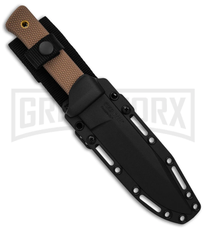 Cold Steel SRK Search Rescue Tan Polymer Fixed Blade Knife - Black Plain - Image 3