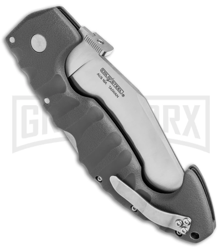 Cold Steel Spartan Gray Folding Knife - Stonewash Serrated - Image 3