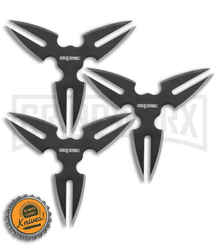 Cold Steel Throwing Stars Black Stainless Steel - 3 Pack - Image 5