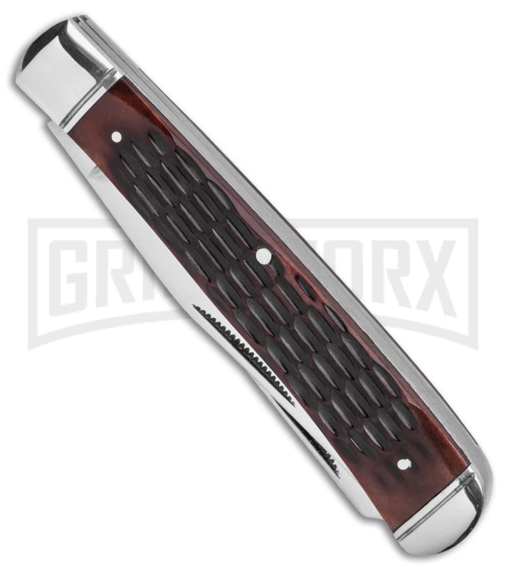 Cold Steel Trapper Jigged Bone Slip Joint Knife (3.3" Satin) - Image 2