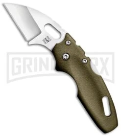 Cold Steel Mini Tuff Lite OD Green Grivory Tri-Ad Lock Knife - Satin Plain