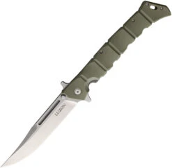 Cold Steel Large Luzon Folding Knife OD Green GFN Handle Plain Edge Satin Finish CS20NQXODSW