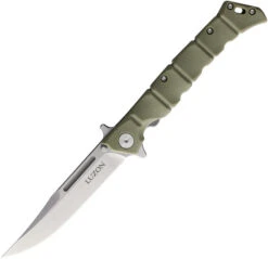 Cold Steel Luzon Folding Knife OD Green GFN Handle Plain Edge Satin Finish CS20NQLODSW