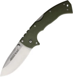 Cold Steel 4-Max Scout Lockback Folding Knife OD Green Griv-Ex Handle AUS-10A Plain Edge 62RQODSW