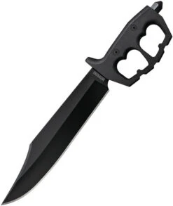 Cold Steel Chaos Bowie Fixed Blade Knife Black Alum Handle Plain Black Edge 80NTB