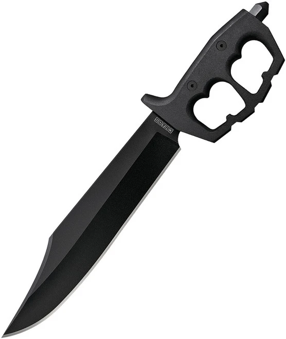 Cold Steel Chaos Bowie Fixed Blade Knife Black Alum Handle Plain Black Edge 80NTB