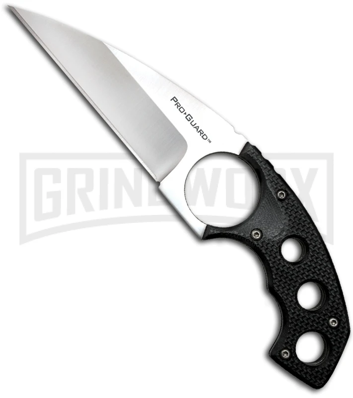 Cold Steel Pro Guard Black Fixed Blade Knife - Satin Plain