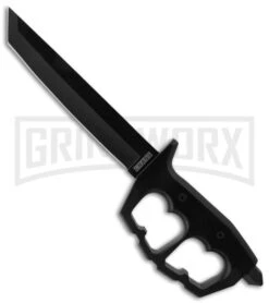 Cold Steel Chaos Tanto Trench Fixed Blade Knife - Black Plain