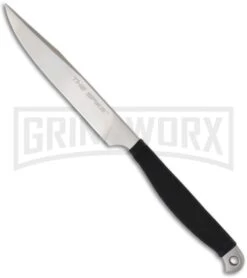 Cold Steel Bowie Spike Neck Knife Black Fixed Blade Knife - Satin Plain