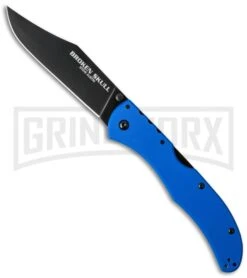 Cold Steel Broken Skull IV Blue G-10 Folding Knife - Black Plain